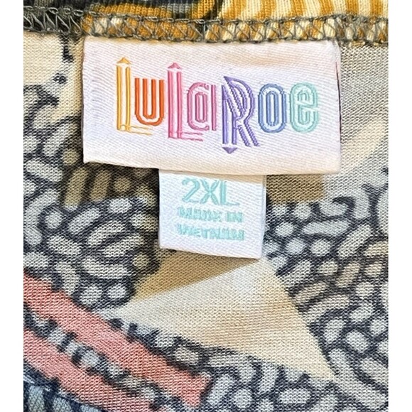 LULAROE Irma Disney Tunic Top Geometric Mickey Mouse Y2K Retro Boho 2XL NEW - Picture 4 of 6